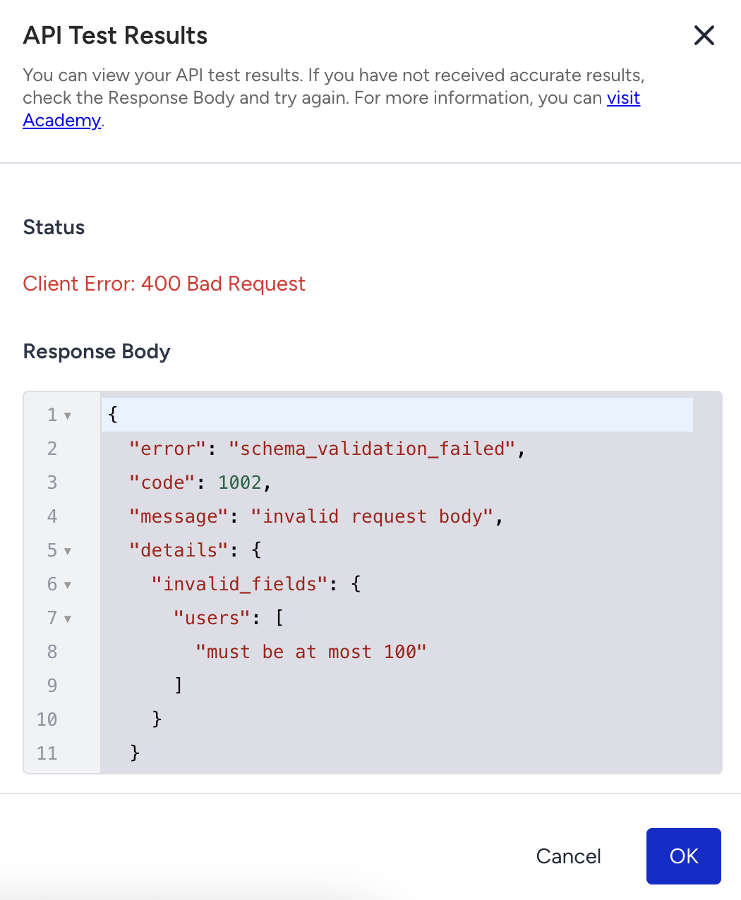 Upstart Api Call Test API for On API Call Starter
