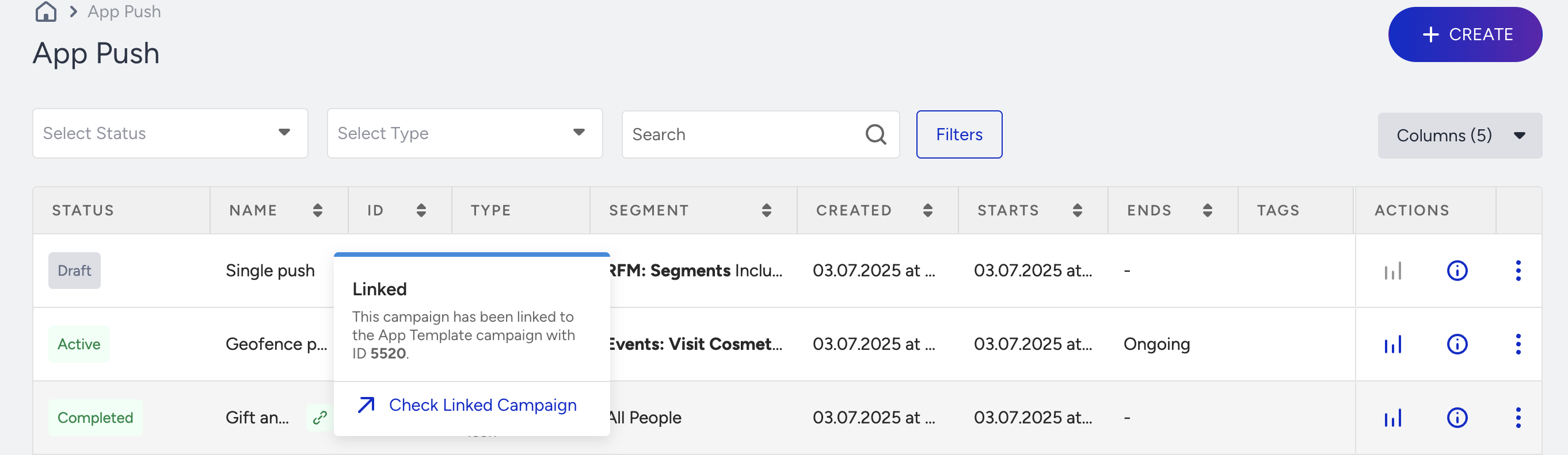 App Template From Push