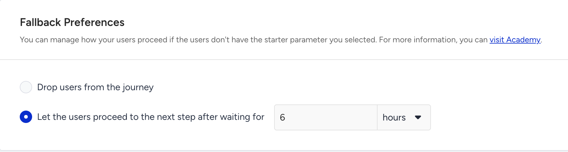 Fallback Preferences for a dynamic duration
