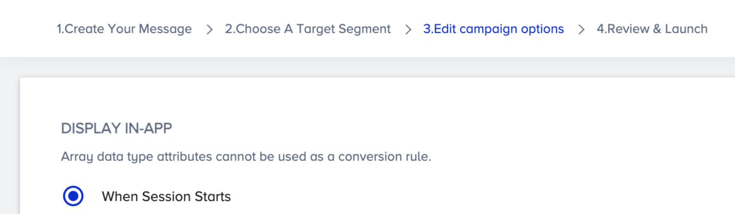 Edit campaign options