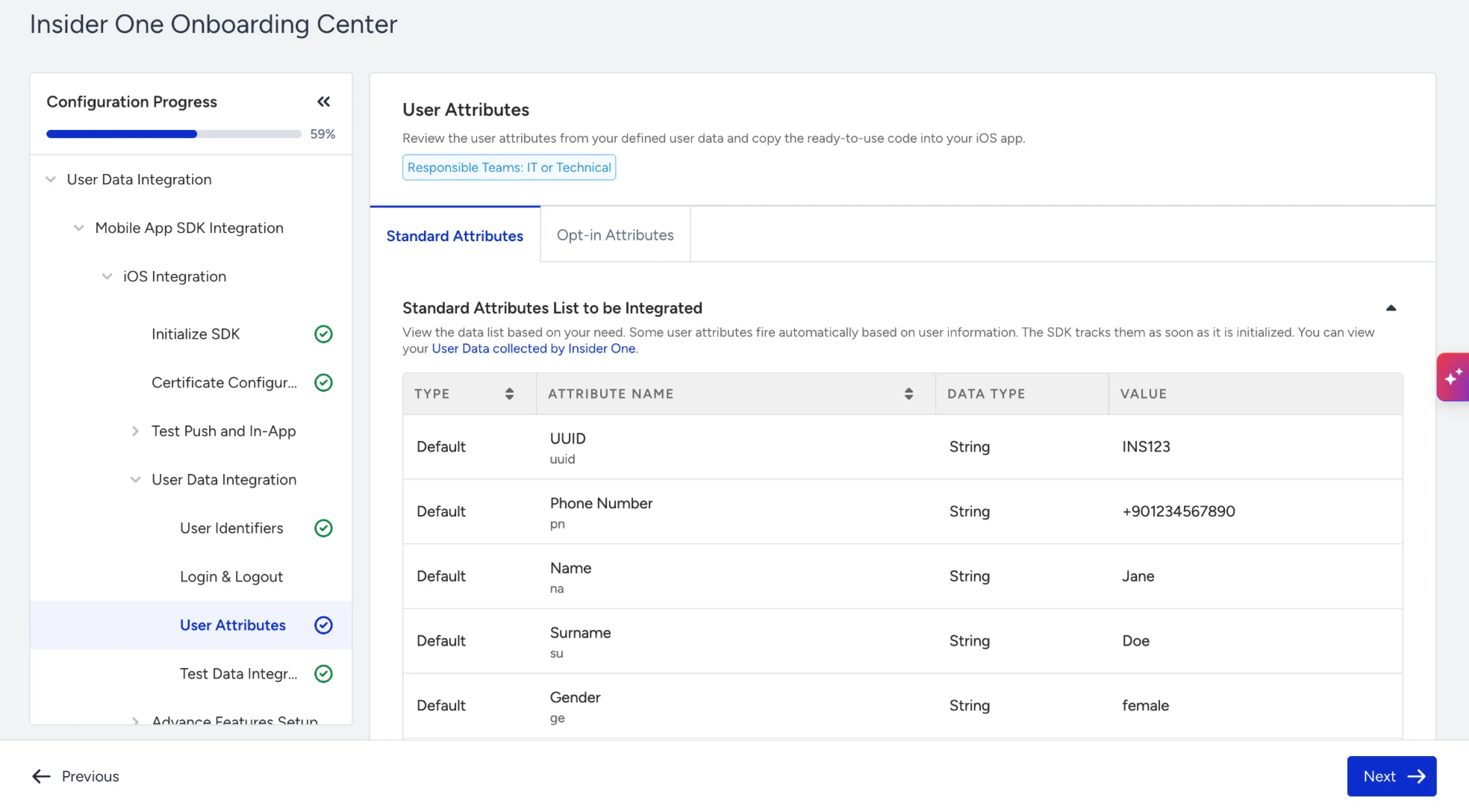 User Data Integration step in Mobile App SDK Integration