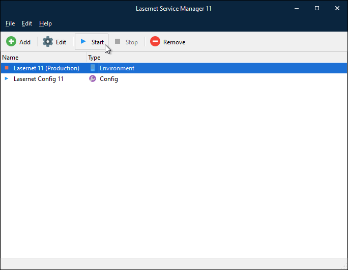 Create and Configure Lasernet Core Environments