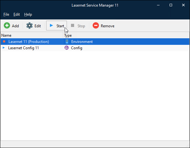 Lasernet Installation Create and Configure Lasernet Core Environments