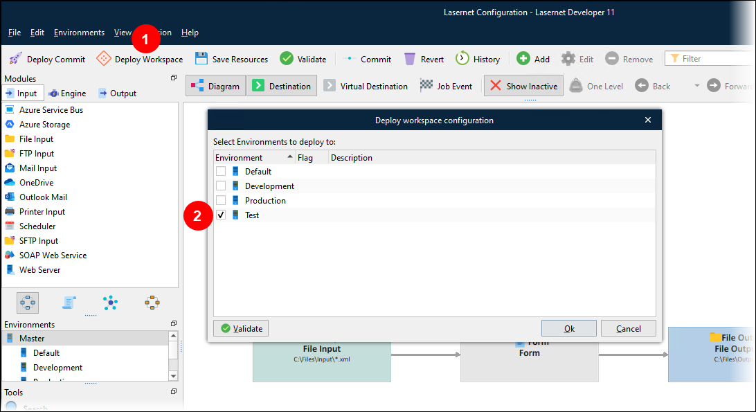 Deploy a Configuration to a Test Environment