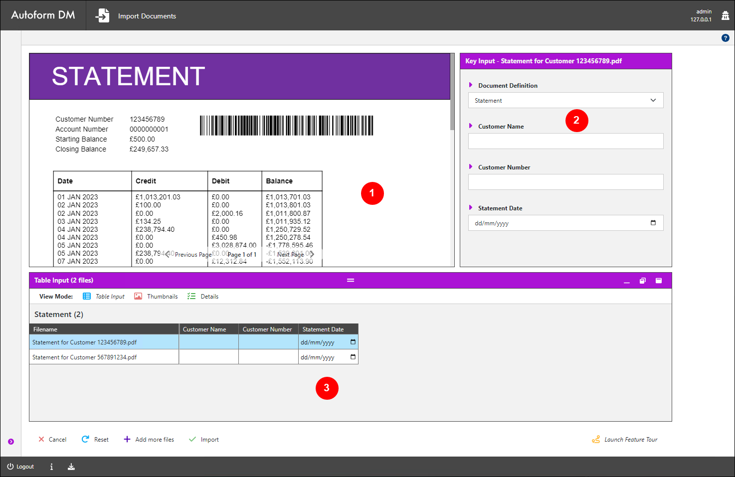 Use a Document Import Application