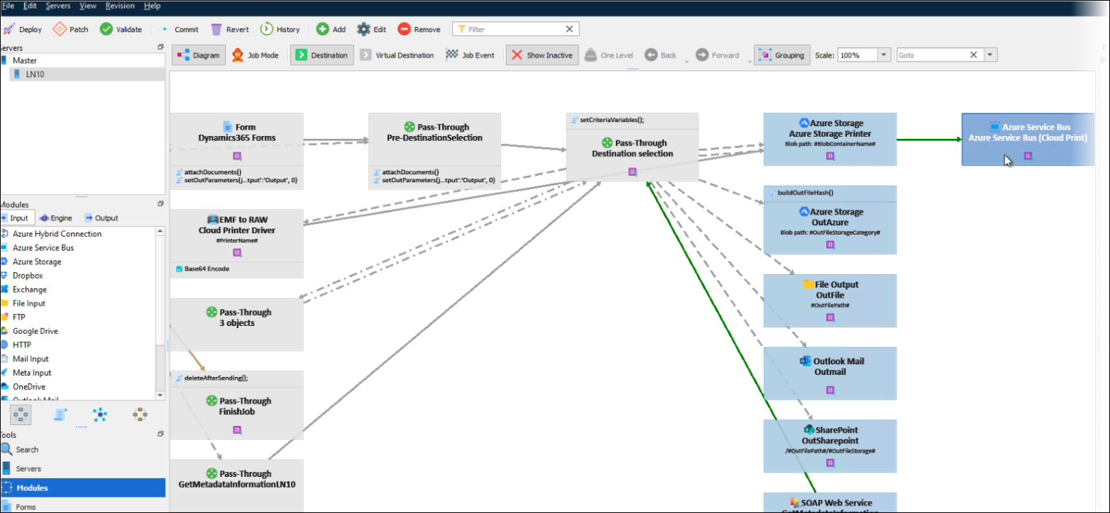 Connect Multiple Lasernet Instances to One Print Server
