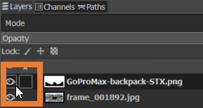 Hiding the mask layer using the Eye icon in the Layer panel