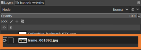 Selecting the base layer in the Layer panel