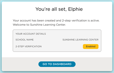 new staff 2-step verification enabled