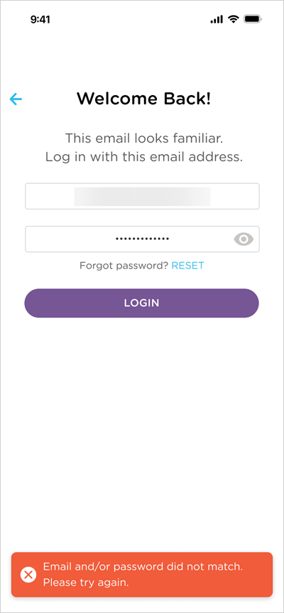 account lockout generic error message app