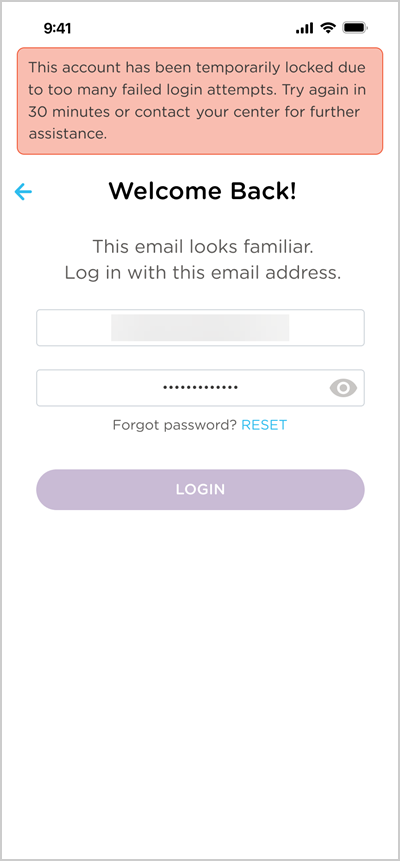 parent account lockout temporary app