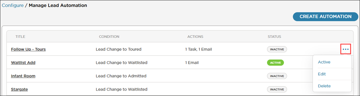 edit delete automation