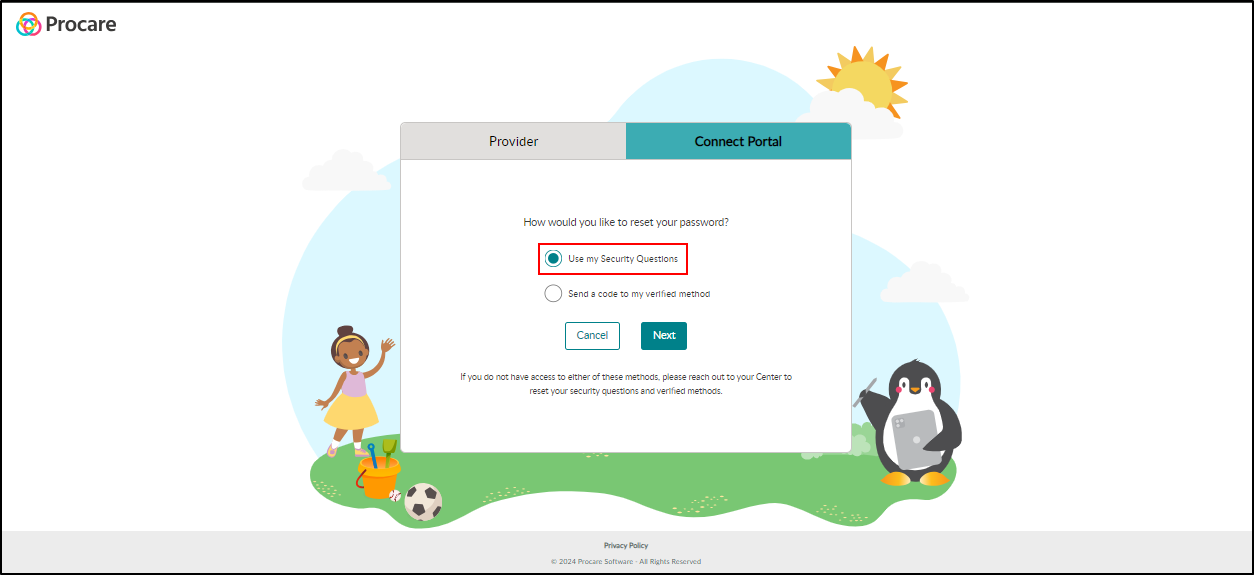 Parent Portal - Password Reminder