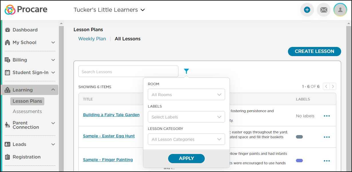 Create Lessons