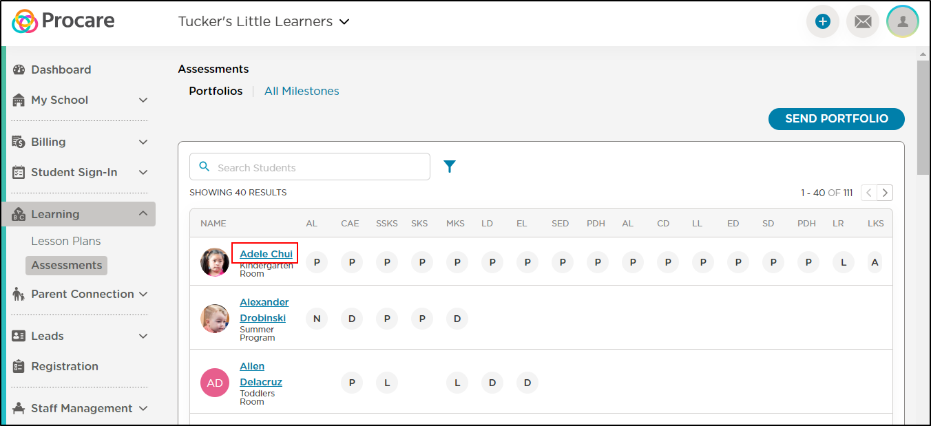 Assessments & Development Tracking