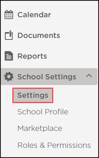 navigation school settings