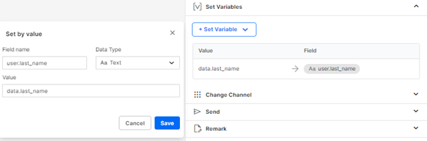 Set variable  to customer record.png