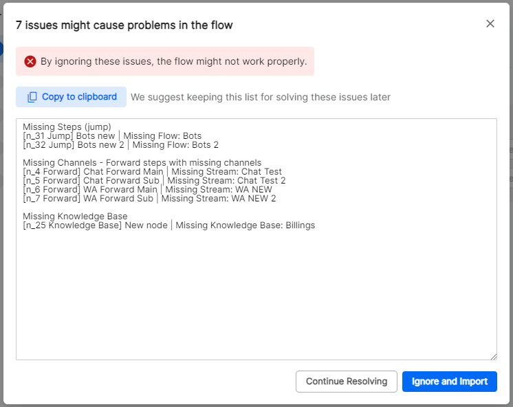Importing Flows