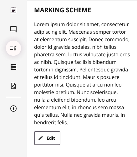 Marking Scheme Screenshot