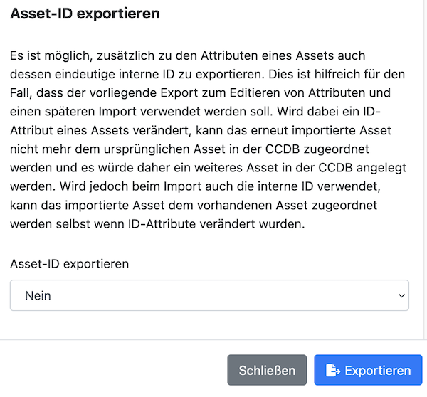 asset-id_exportieren