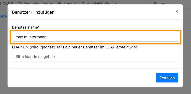 Benutzer hinzufügen