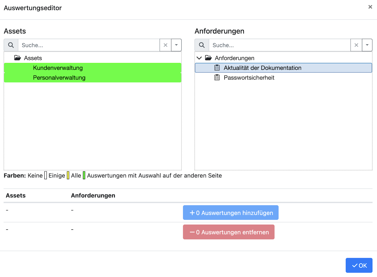 Case Auswertungseditor