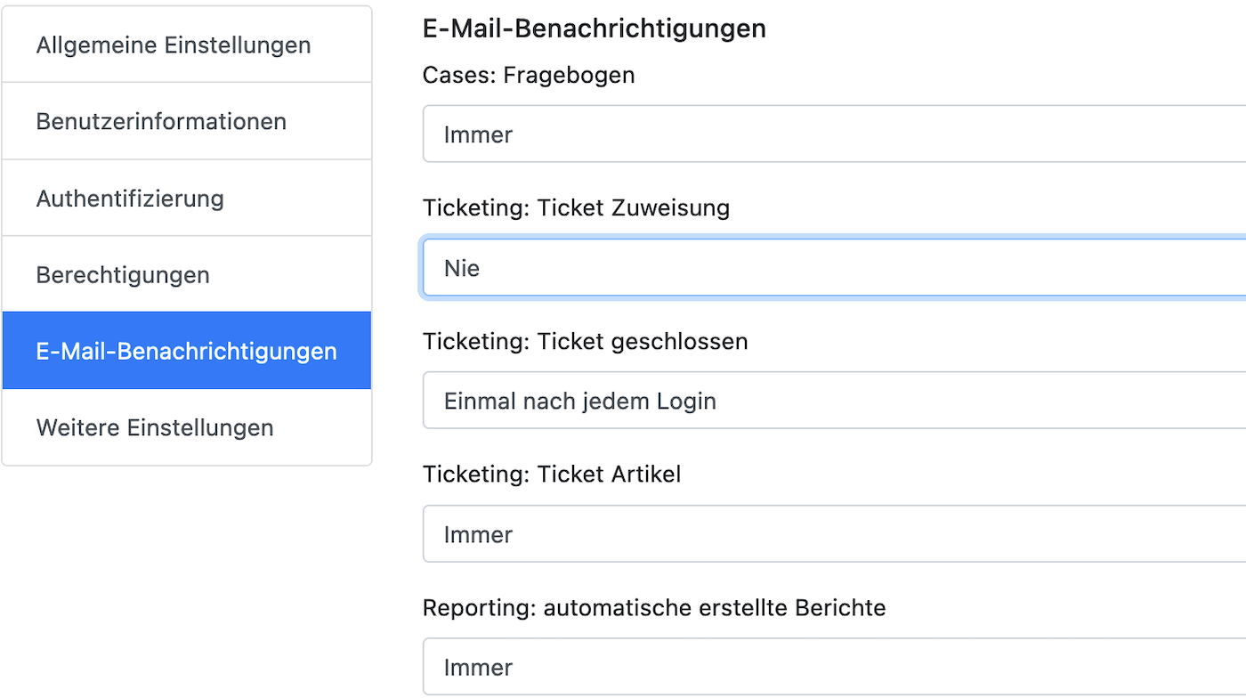 email-einstellungen