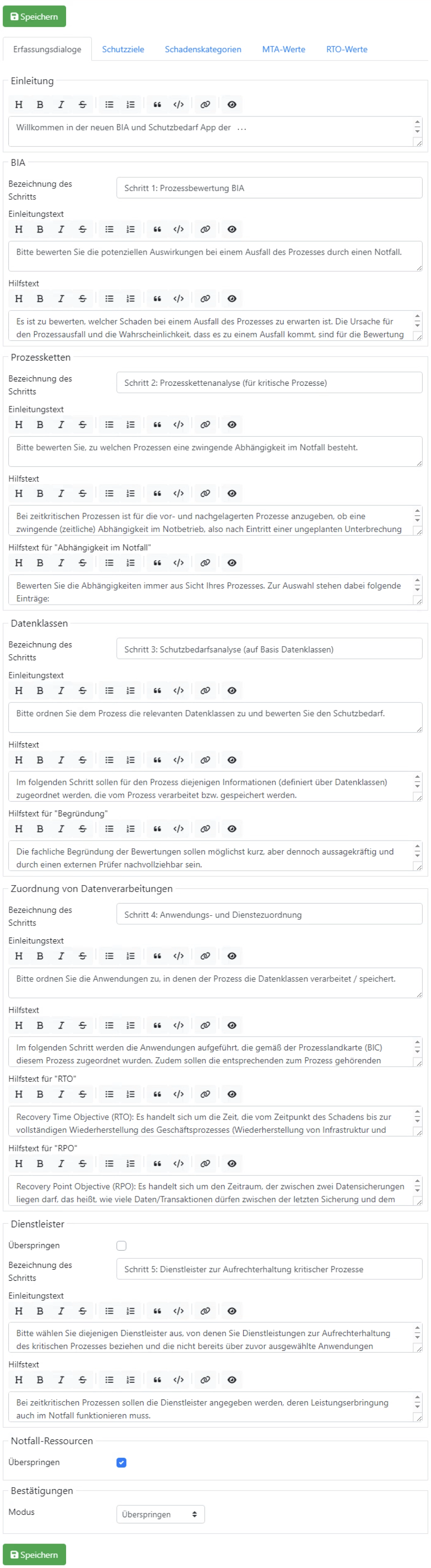 Erfassungsdialog