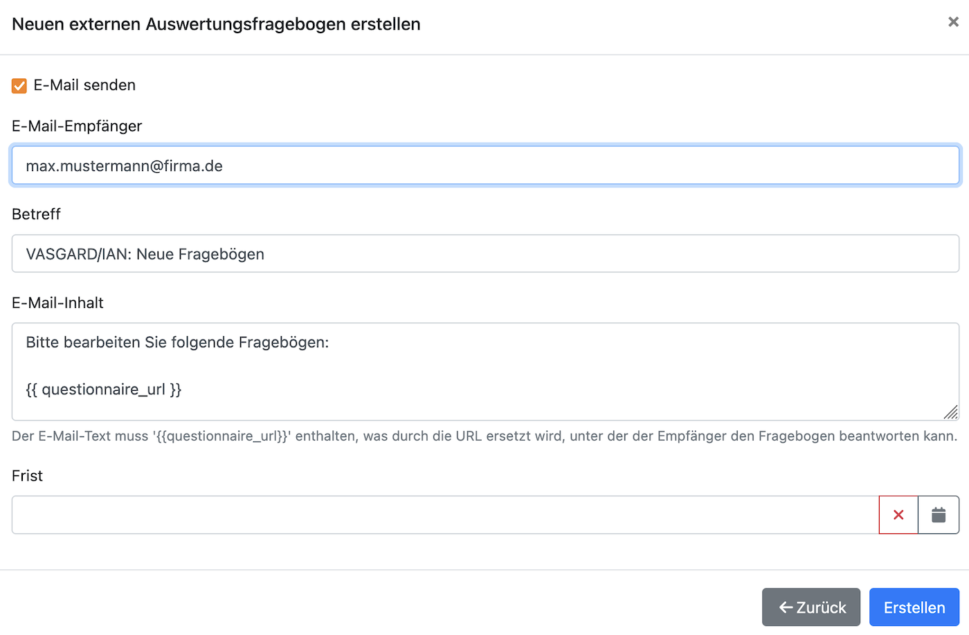 Fragebogen extern