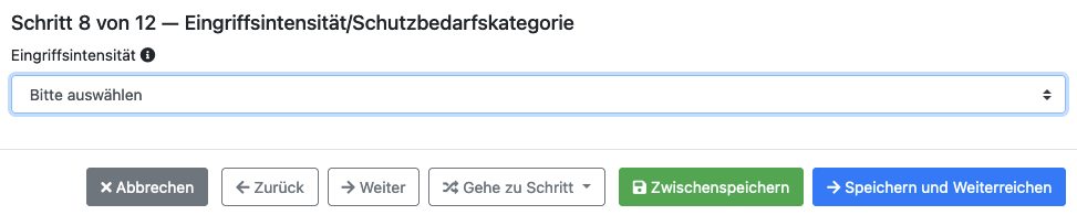 Formular Schutzbedarfskategorie