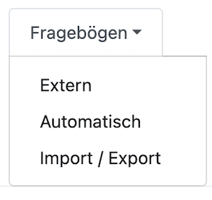 Fragebogenauswahl