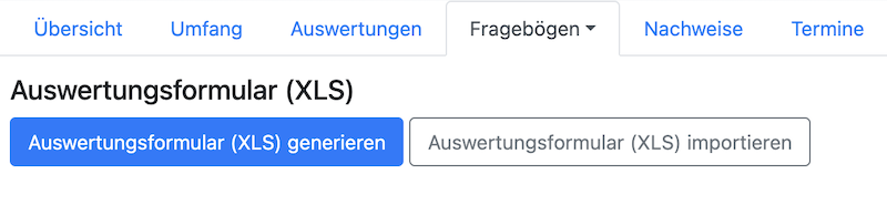 Fragebogen Import