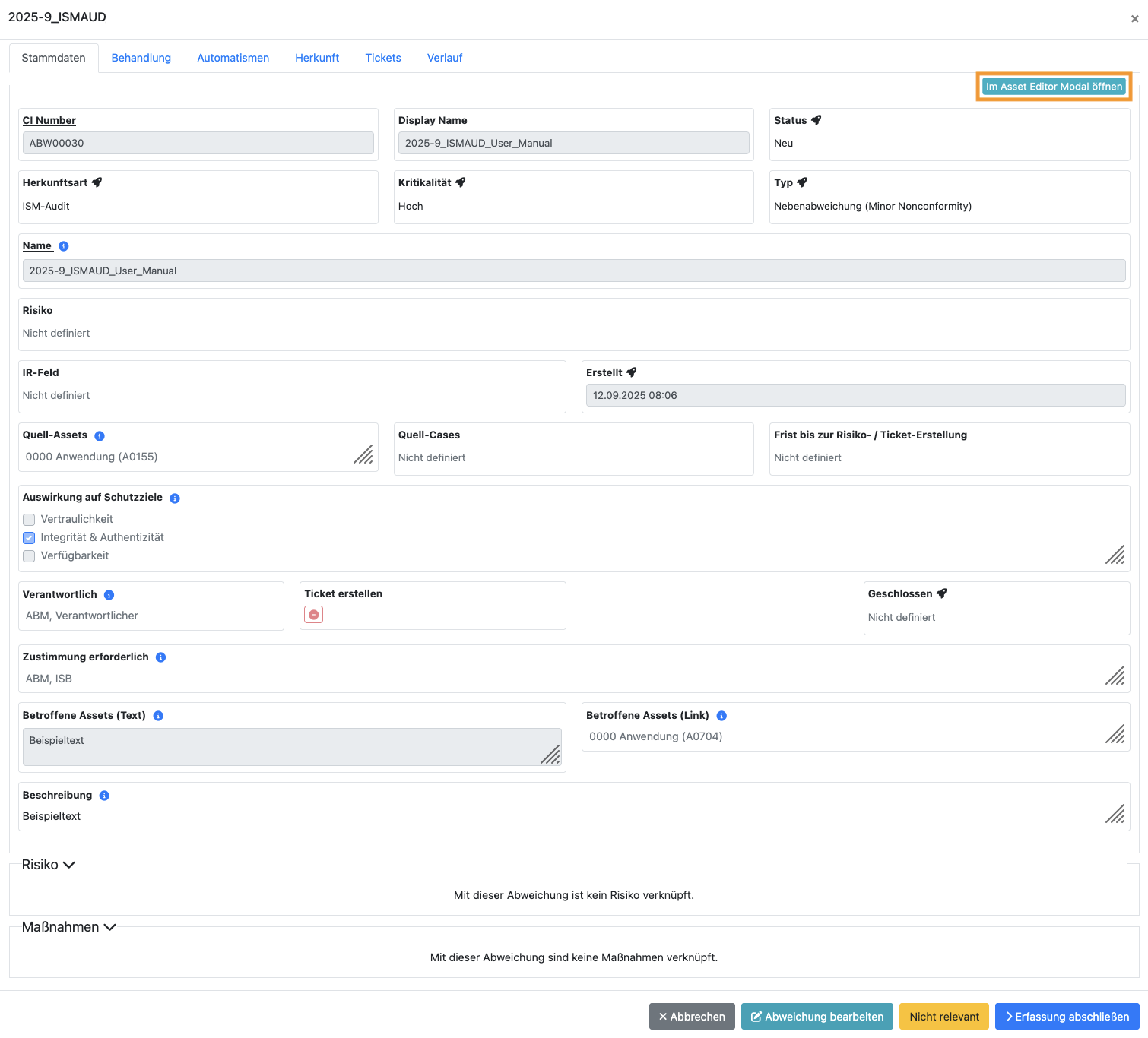 Stammdaten bearbeiten