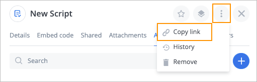 Copy script link