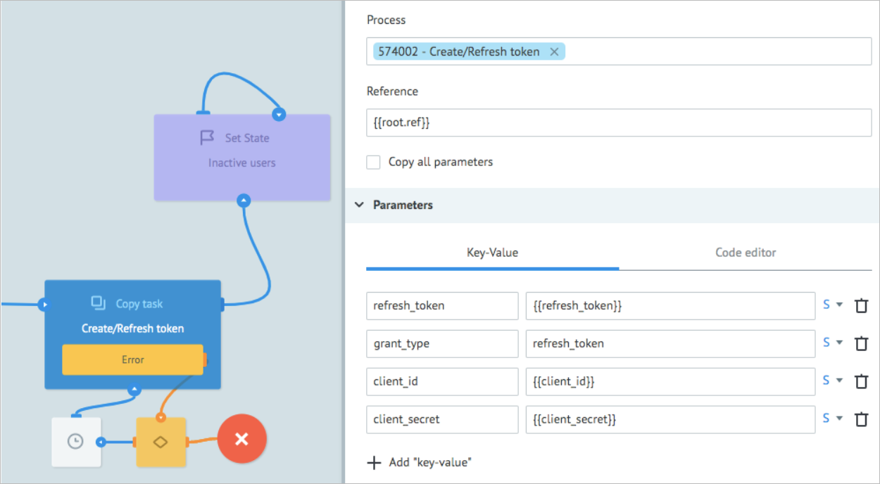 Copy task settings