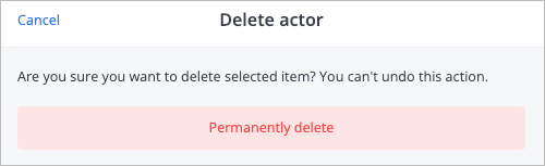 Delete script dialog