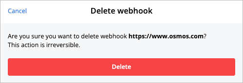 Delete webh dialog