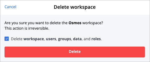 Delete works dialog