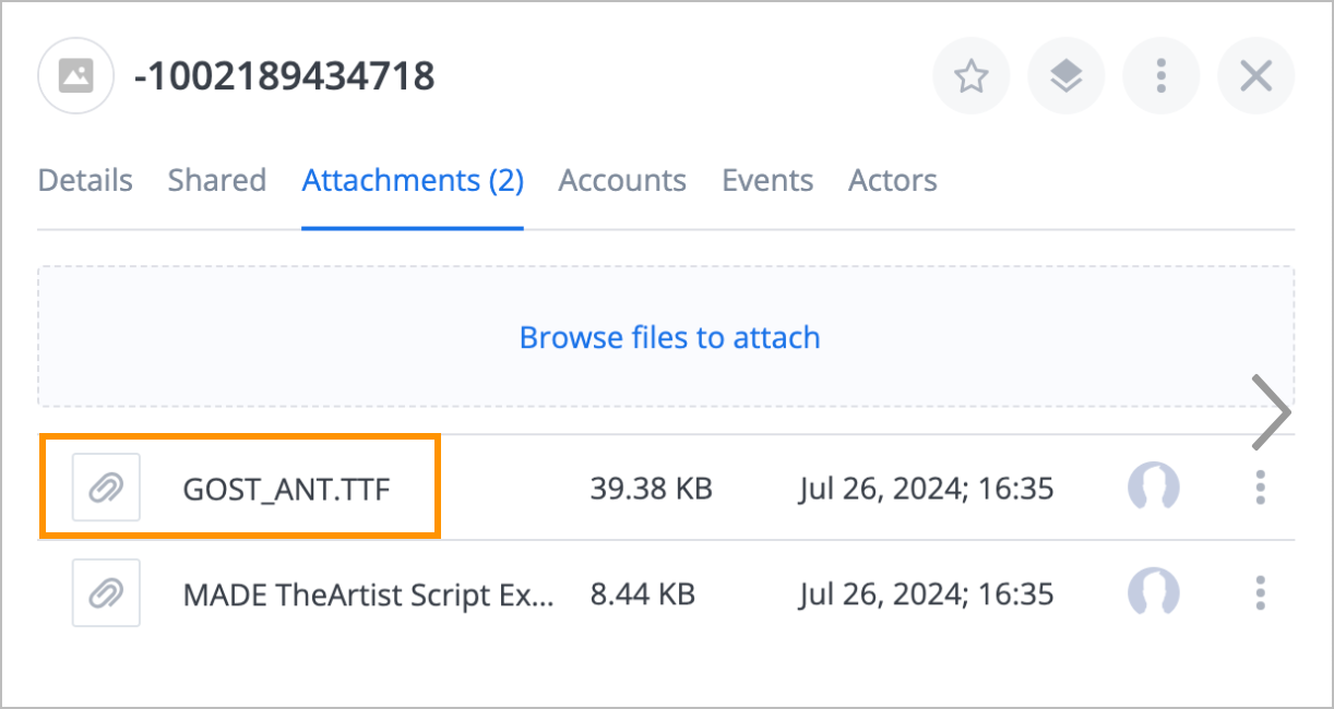 TTF attachment