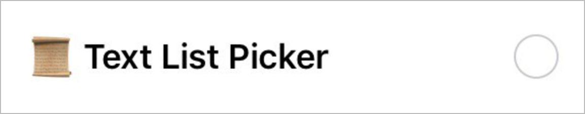 Text List Picker