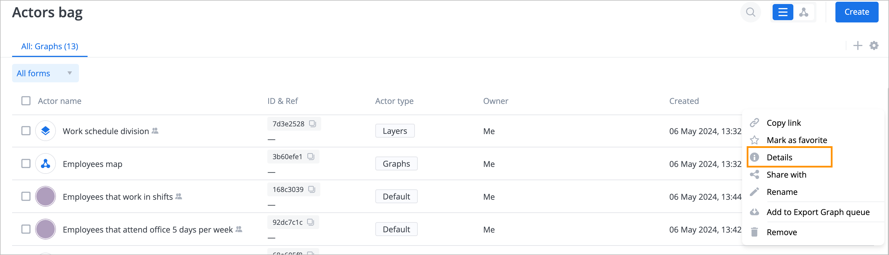 actor menu-graph-details