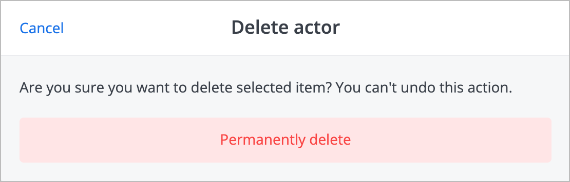 actor remove