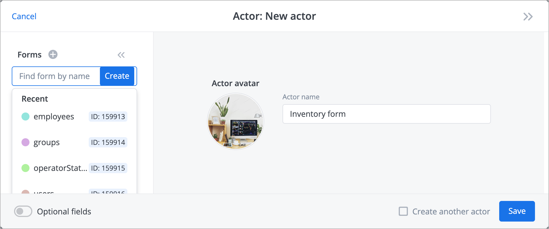 create form 3-forms plus raw