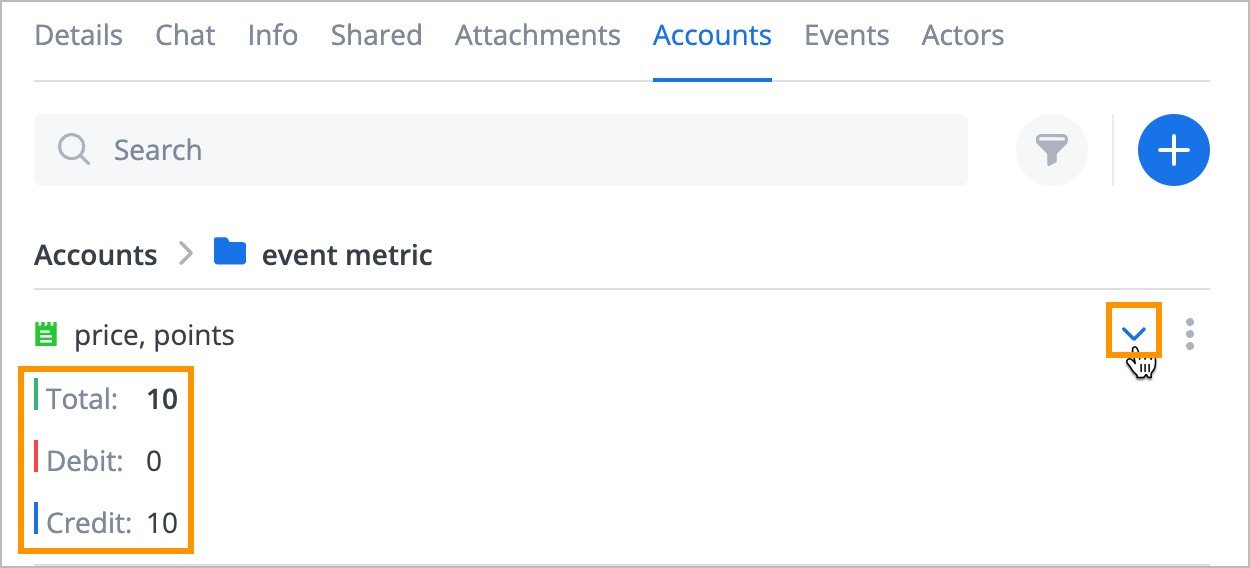 numeric account-total debit credit