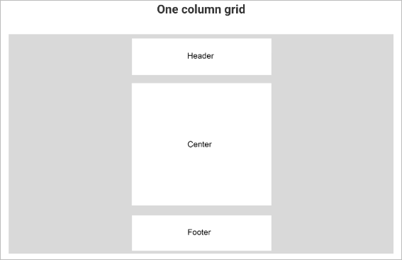 one column grid