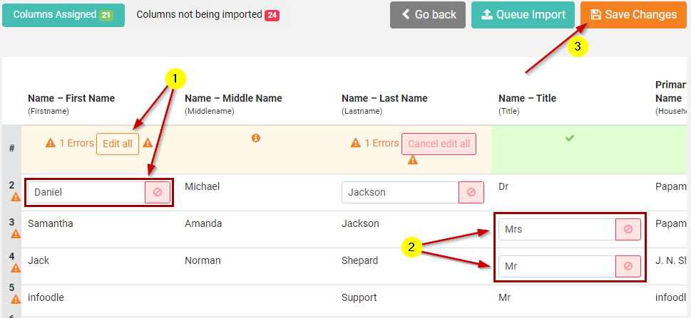 Check and Run the Import