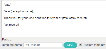 Adding a Receipt or Statement Template