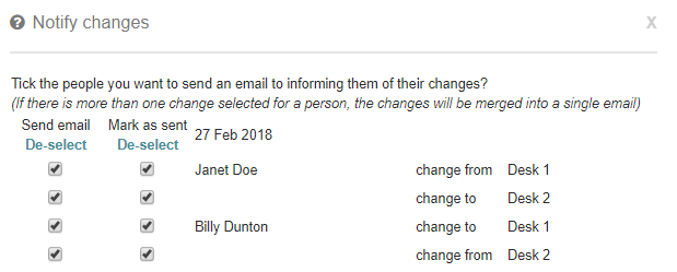 Emailing Rosters