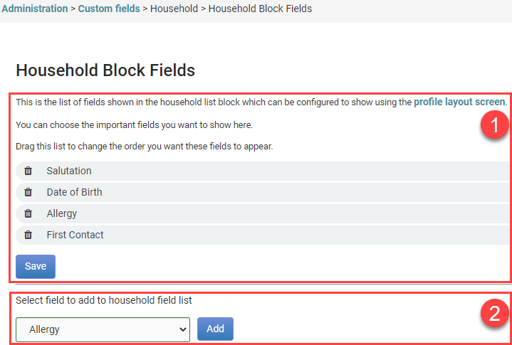 Household Block Field