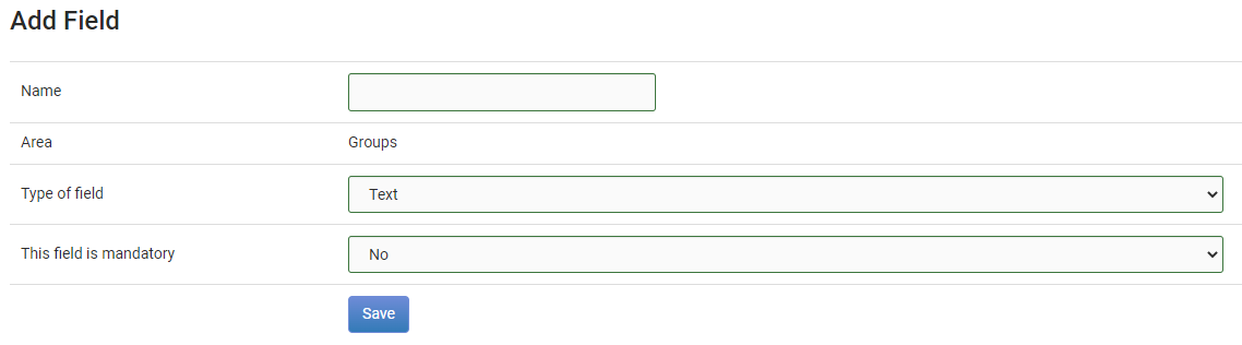 Group Custom Fields